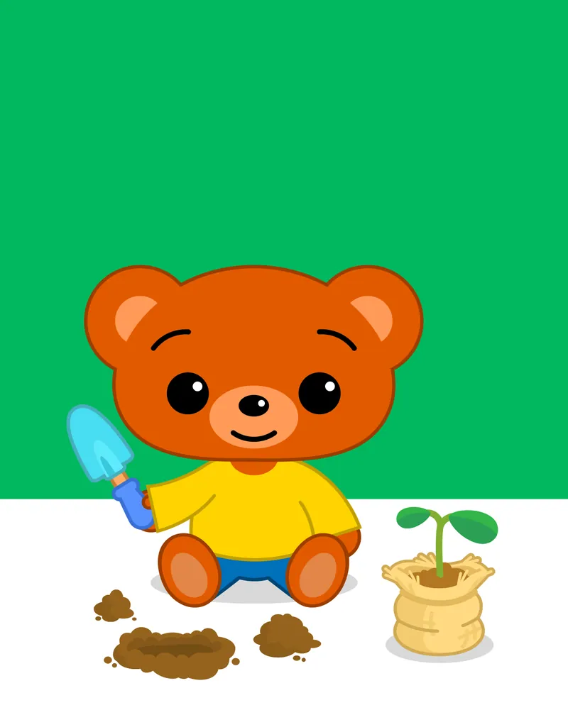 Bam plantando un árbol